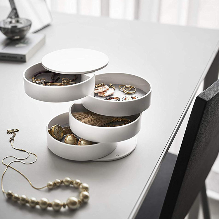 日式旋转带盖首饰盒