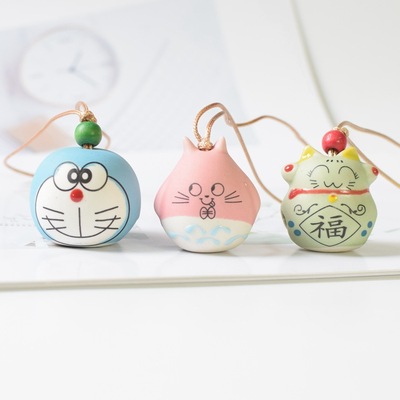 廠家直銷韓版卡通可愛萌系木魚鈴铛創意陶瓷挂件情侶學生包包挂件