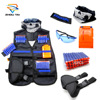 Children's tactics vest, set, soft bullet, shotgun with accessories, equipment, street hip bag