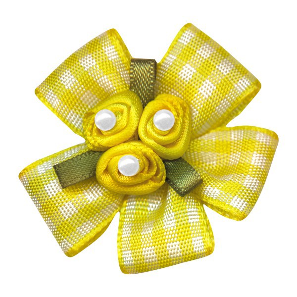 Yao Ming cinta flor decoración hecha a mano 3,6 cm de ancho cinta arco horquilla tocado ropa cinta pequeña flor arco