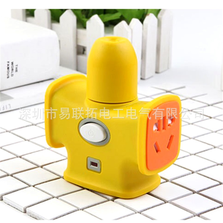 铜片开关飞机型十字型地拖带安全们14孔插线板 地托无线插座批发