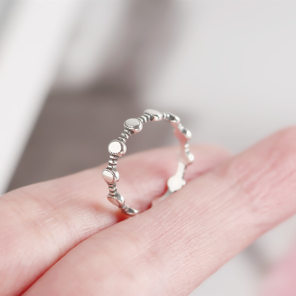 Tyj0282 Korean Korean Style S925 Sterling Silver Geometric Ins Style Personality All-Match Fashionmo