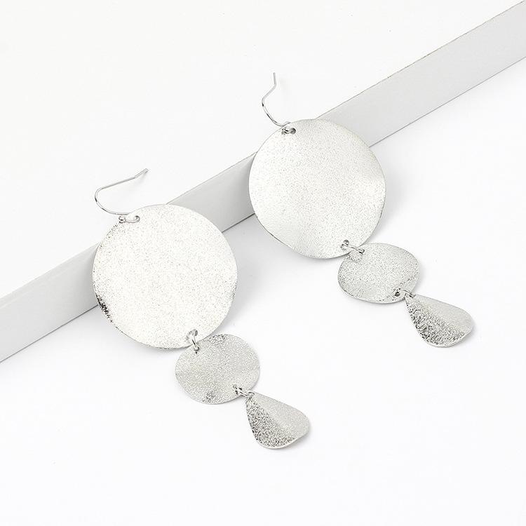 12g Weight Earrings Classification Travel, Birthday, Festival Occasion Women'S Gender Vintage Style Style Gold, Silver Color Exaggerated Circle Trendy Simple Korean Wild Earrings 20
