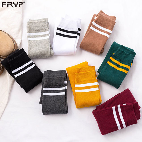 Autumn and winter over-the-knee socks, women's long socks, spring and autumn, Japanese style Korean college style student mid-calf socks, high-leg long football socks