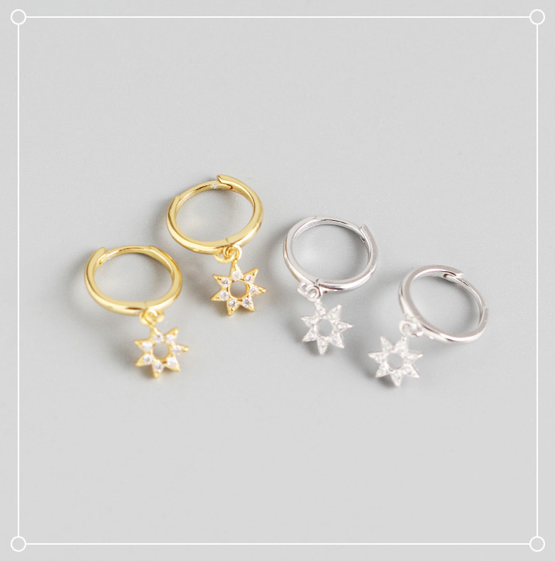 Star Fashion Gem Plating Earrings display picture 1