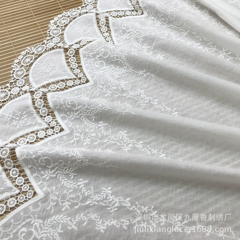 Прямые поставки с фабрики вышивка полая двусторонняя вышивка полная ширина четыре сезона применимо суд юбка край аксессуары для одежды хлопчатобумажная ткань край