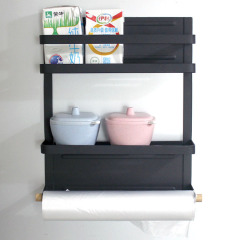 Factory direct sales Japanese iron metal magnetic refrigerator rack multi-functional multi-scene large refrigerator rack