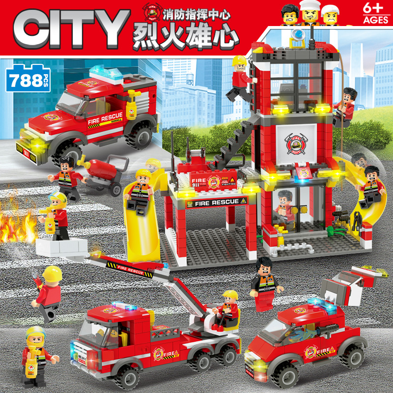 Центр пожарной команды Центра Огненного Команда Центра 788 Гранул (давая коробку для обработки подарков)