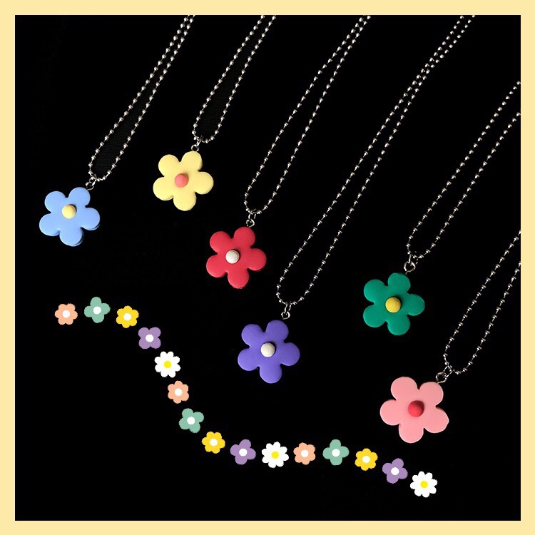 Cartoon Style Flower Plastic Women's Pendant Necklace 1 Piece display picture 2