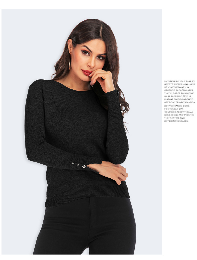 autumn and winter new women s knitted bottoming shirt  NSYH19624