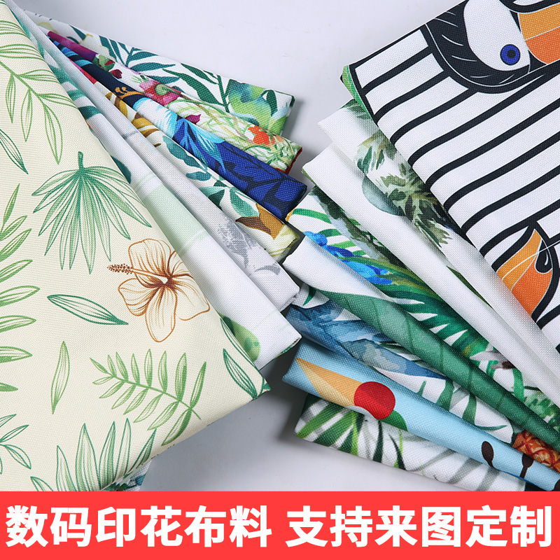 Digital printing Linen Fabric Flax Pillows sofa cloth Wall hanging door curtain Table flag tablecloth Cotton and hemp cloth