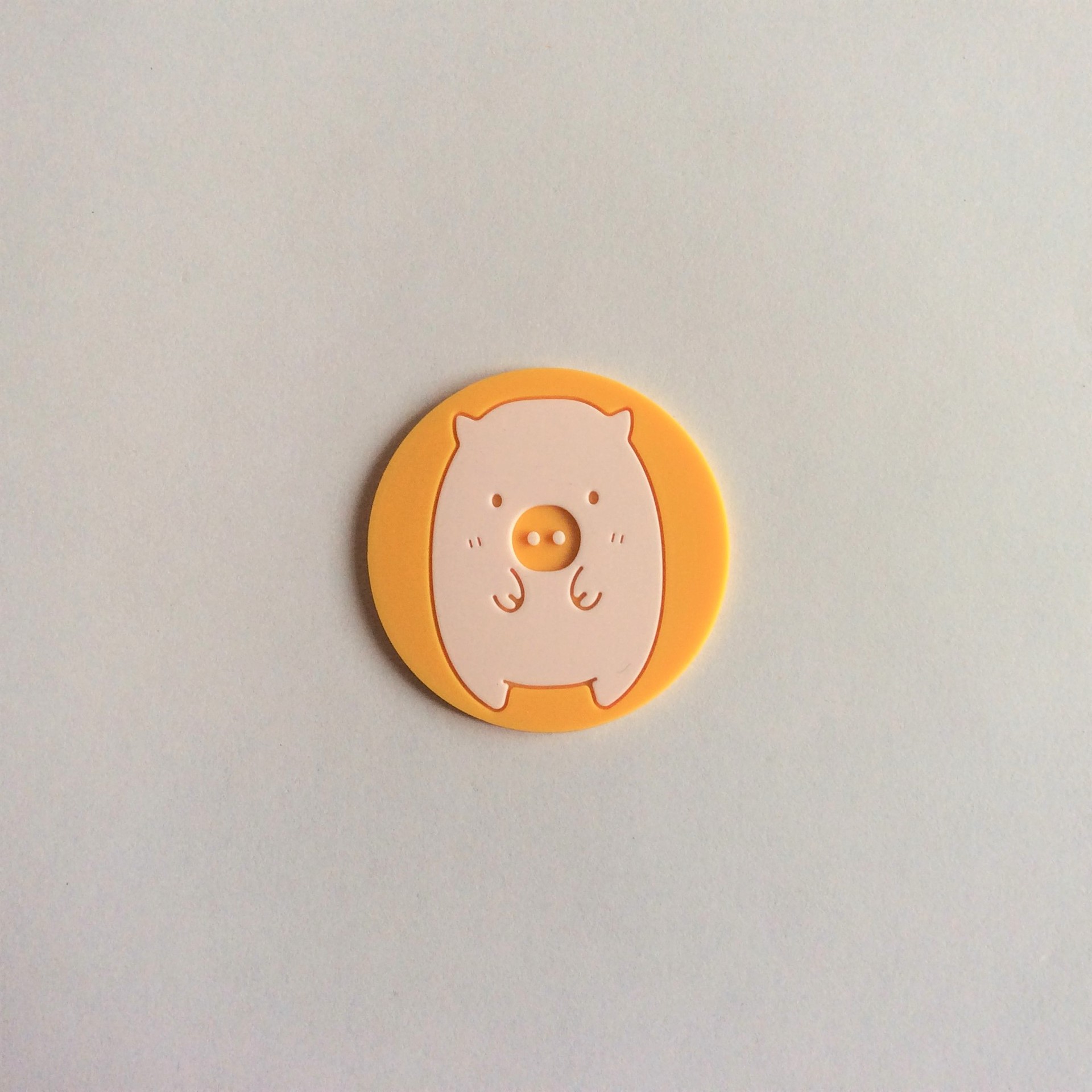 圆形硅胶胶章小猪胶章 软硅胶服饰洗涤标 手袋胶章 可加logo