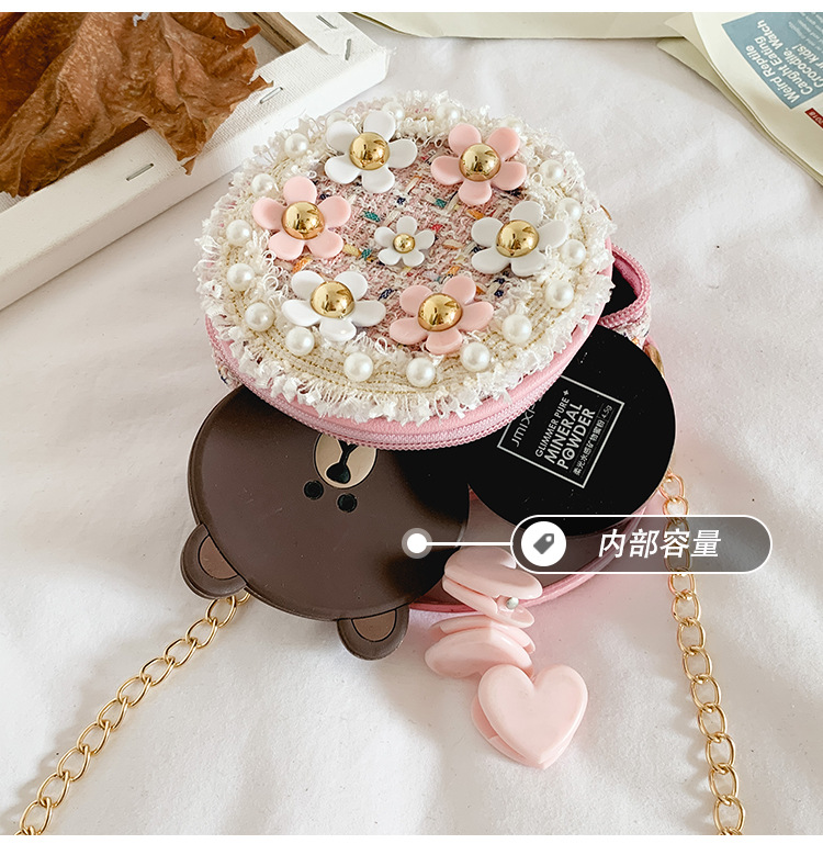 Children's Pearl Messenger Bag Shoulder Bag Small Round Bag display picture 24