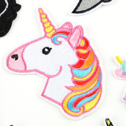 Computer embroidered label, cartoon animal embroidered chapter, clothing accessories, adhesive patch, embroidery patch, cloth label