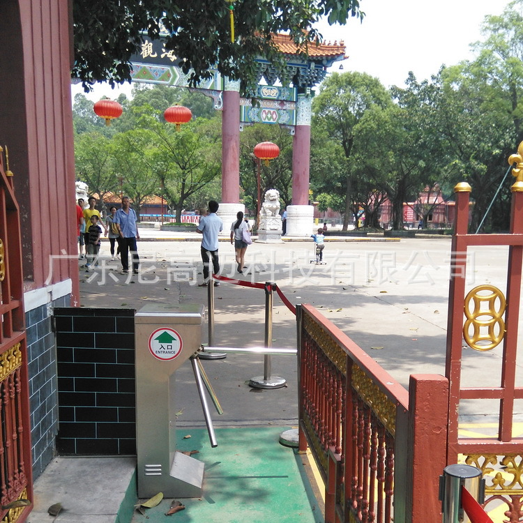 批发超市进出口旋转滚闸 手推单向入口三杆转闸 机械式三辊道闸机