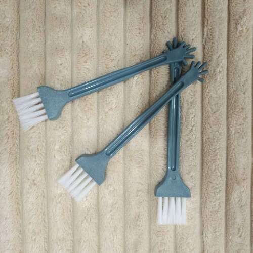 Dual-row cleaning brush, small brush, plastic small bristle brush, keyboard brush, dust removal brush