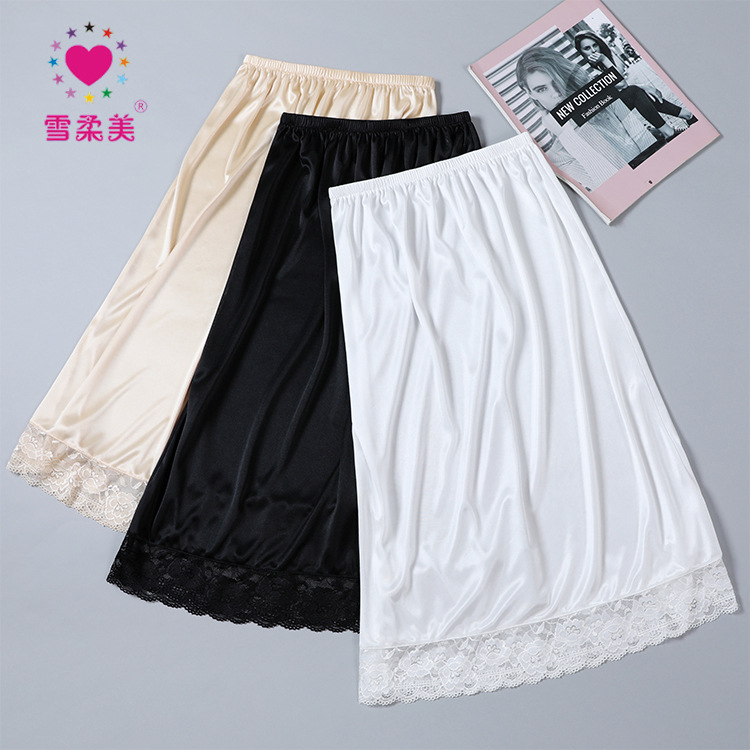 Lace thin pleated skirt