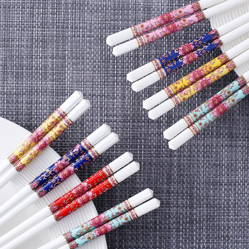 Wholesale Enamel Ceramic Chopsticks for Home Use, Gifting, High Temperature Resistant, Mold Proof Tableware Set of 5 or 10 Pairs