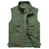 Men's quick -drying vest thin fishing vest large size photography vest spring autumn multi -pocket net eye casual shoulders
