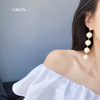 Universal retro earrings from pearl, bright catchy style