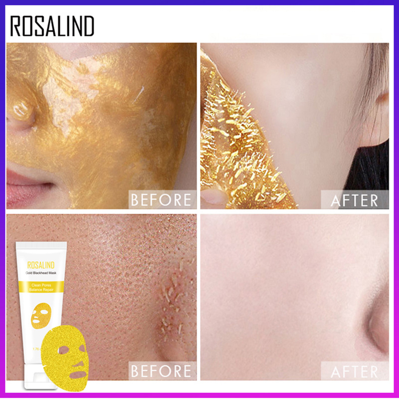 ROSALIND可撕拉黄金胶原面膜 祛黑头鼻贴面膜 50g 仅供出口