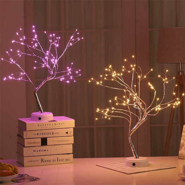 Venta directa de fábrica, luces navideñas transfronterizas, luces led de árbol de luciérnaga, luces decorativas estrelladas para regalo de cumpleaños