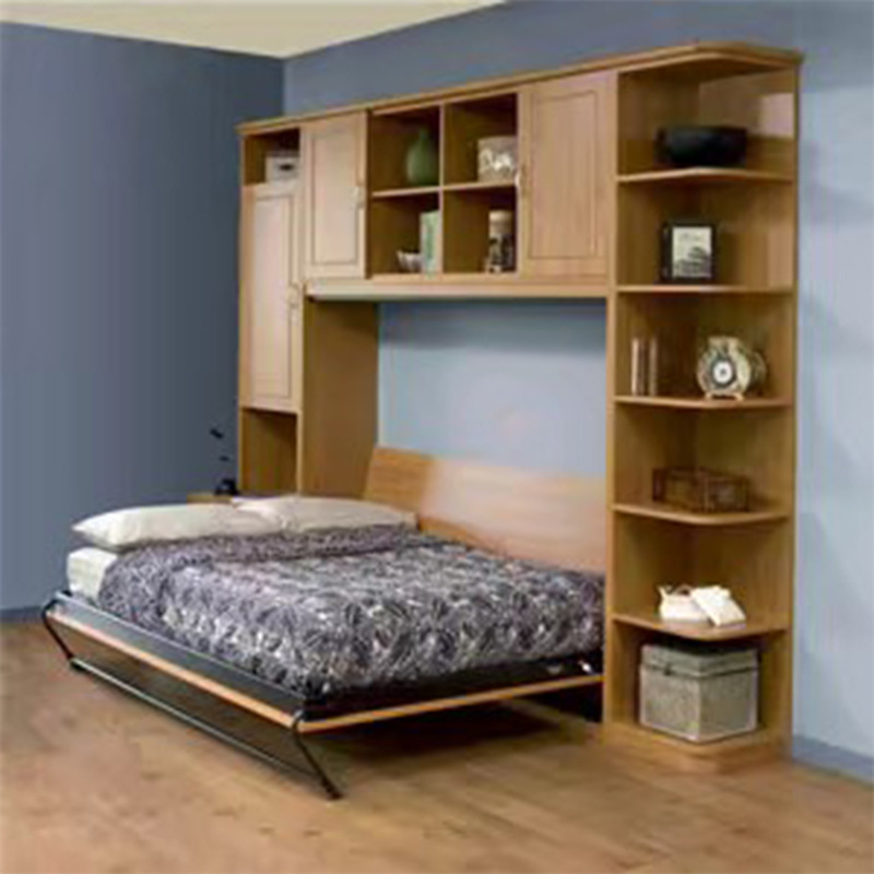 隐形床带衣柜多功能墙床小户型客厅床柜一体书桌式隐藏壁床全屋