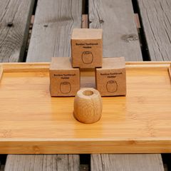 Bamboo toothbrush round base toothbrush holder toothbrush holder wooden toothbrush bamboo base toothbrush storage rack toothbrush base manufacturer