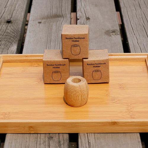Bamboo toothbrush round base toothbrush holder toothbrush holder wooden toothbrush bamboo base toothbrush storage rack toothbrush base manufacturer