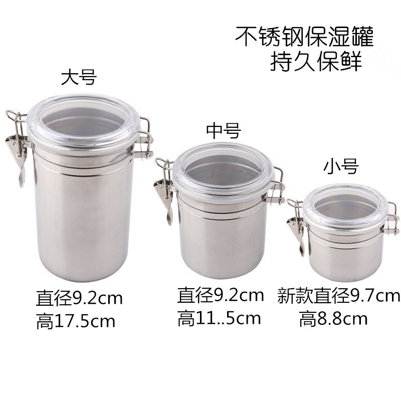 Heat Sale Various Sizes (Small, Medium, Large) Stainless Steel Sealed Metal Tobacco Humidifier Cigarette Accessories