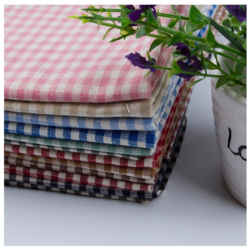 厂家供应  棉色织格子布21支纯棉朝阳格家纺布料 现货0.4公分