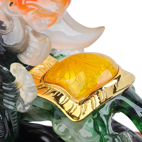 Factory direct sales resin crafts, imitation jade, fortune, home decorations, living room decorations, shop opening gifts