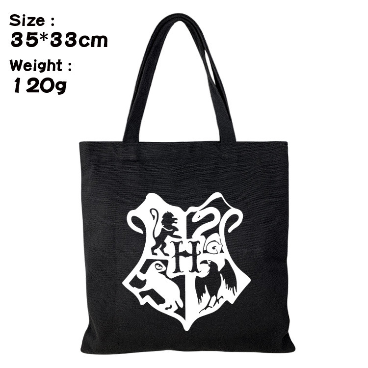 Harry Potter Harry Potter Single Shoulder Storage Bag Men's and Women's Simple Printed Shopping Bag Hand Canvas Satchel