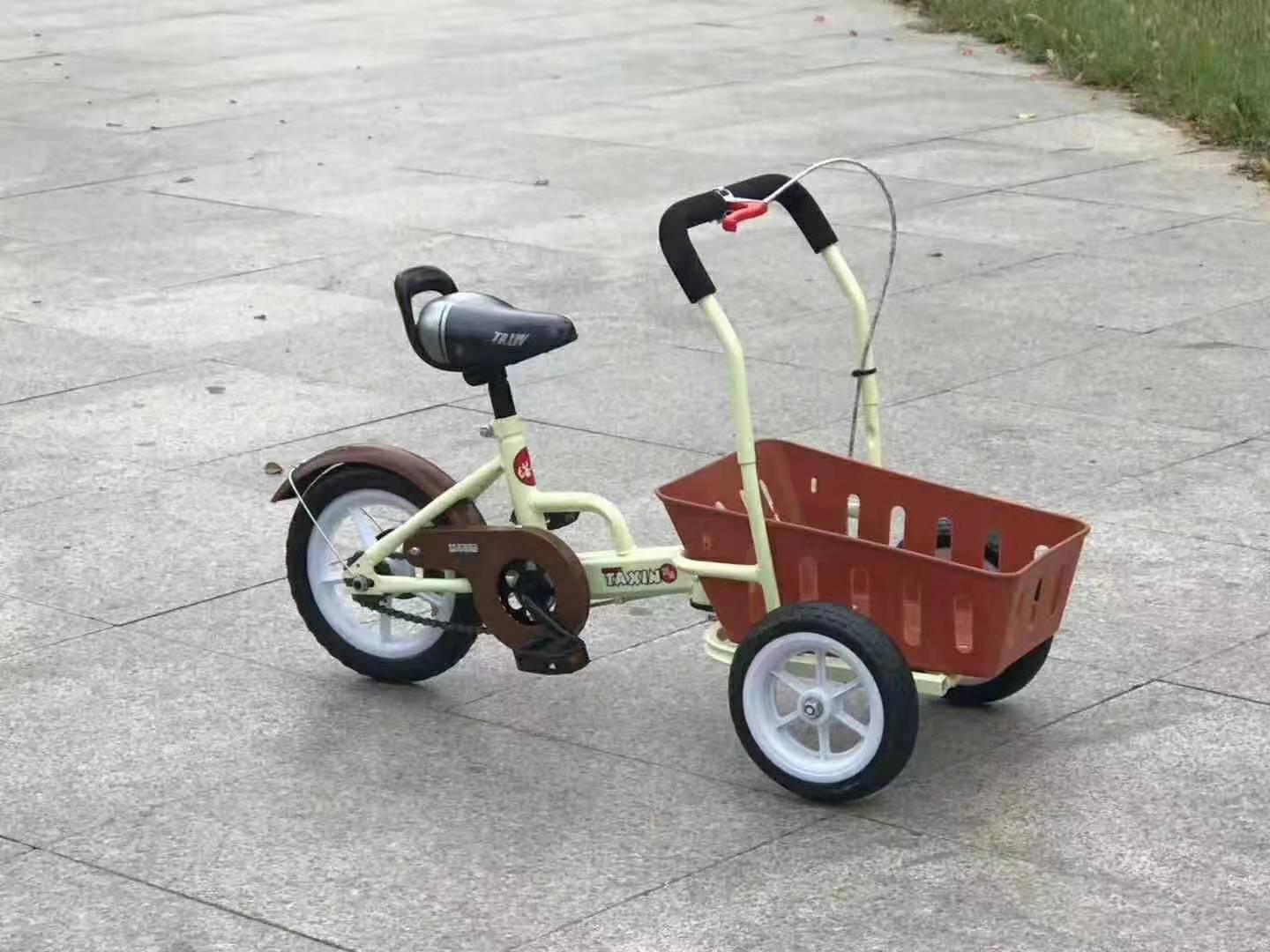 小孩儿童三轮车带车筐脚踏车岁宝宝玩具幼儿自行车轻便童车|ru