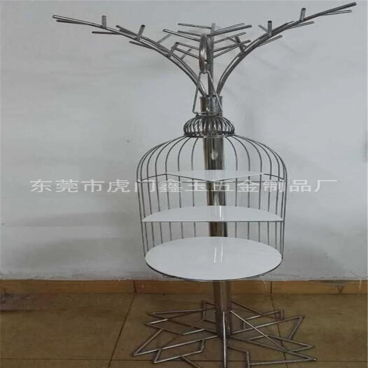 鑫玉五金订做庭院装饰不锈钢鸟笼摆件
