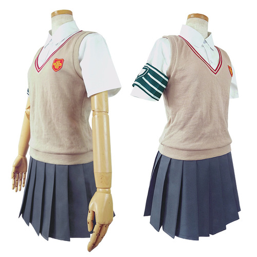 A certain scientific railgun Misaka Mikoto cosplay gun sister Shirai Kuroko Tokiwadai school uniform cos uniform