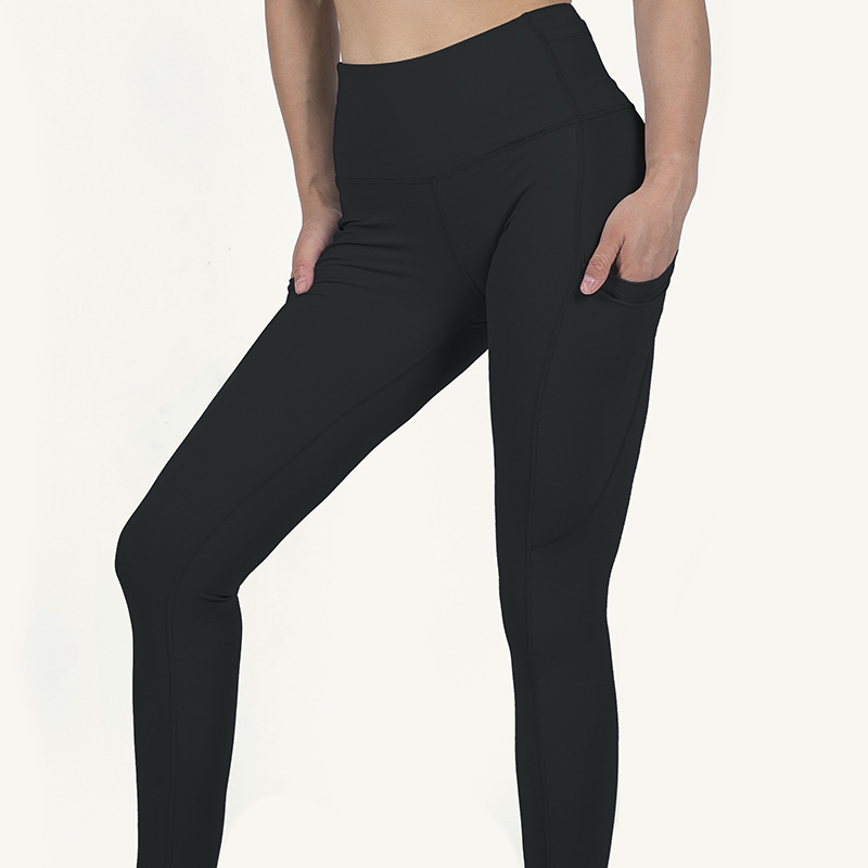 pantalones de yoga de fitness deportivos de doble cara de cintura alta NSLX30966