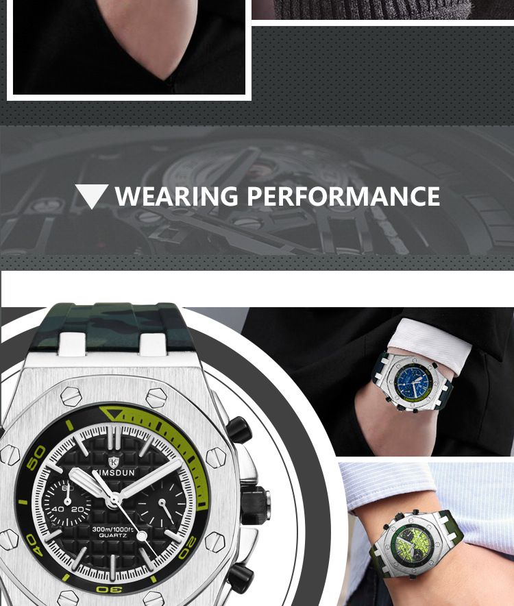 Kingston – montre à Quartz pour hommes, multifonctionnelle, en Silicone, étanche, de sport, tendance, nouvelle collection 2023_voghion.com