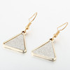 Accessory, metal triangle, earrings, European style, simple and elegant design, wholesale