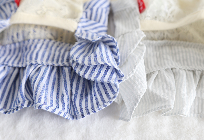 蕾丝兔条纹蛋糕裙