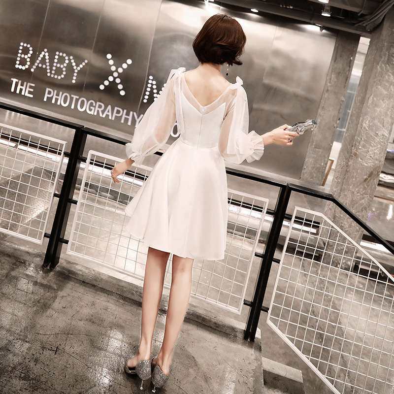 Vestido de noche corto blanco para mujer, novedad de primavera y verano 2025, vestido de fiesta para eventos sociales, vestido ajustado, vestido de noche pequeño image 5