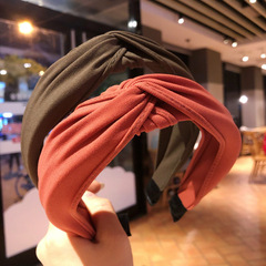 Hairpin from Korea, wide edge, sweet and ladylike, for women, simple fabric, forest girl, online celebrity hairpin, adult hair accessory