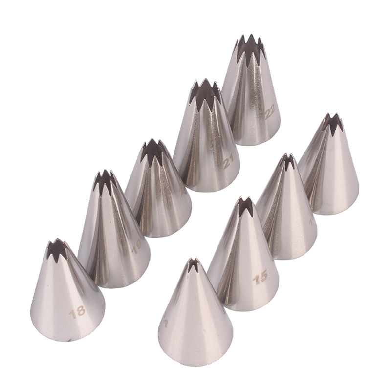 9件套装裱花嘴 9PCS 小号星星嘴 贝壳花边小汽车 蛋糕奶油工具|ms