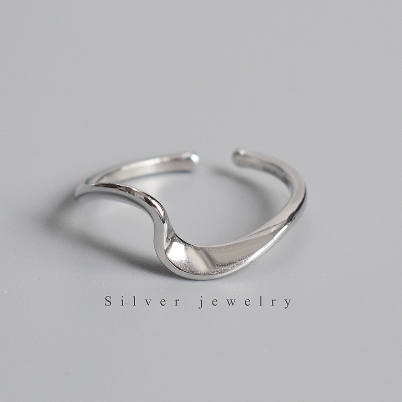 Korean Version Of The Mobius Ring S925 Sterling Silver Ring Personality Minimalist Internet Celebrity Chic Open Silver Ring Female Jewelry
