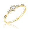 Japanese fresh golden sophisticated ring, silver 925 sample, 14 carat