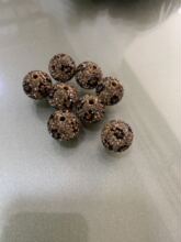 饰品配件 DIY陶泥豹纹球  穿珠系列 饰品配件