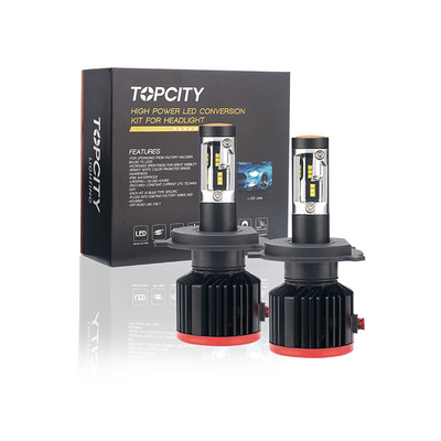 新款G12 高亮聚光切线H4远光近光车灯 改装汽车LED大灯前照灯