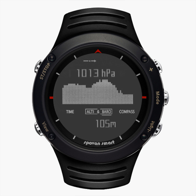 跨境智能手表多功能指南针温度海拔气压监测运动防水smart watch