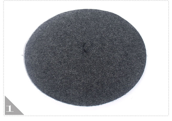 Holiday, Daily Occasion woolen Material Women's Basic Modern Style Classic Style Solid Color Eaveless Beret Hat