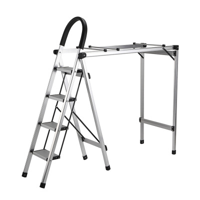 aluminium alloy Clothes hanger Household ladders fold multi-function Folding ladder Five-step ladder Clothes hanger ladder